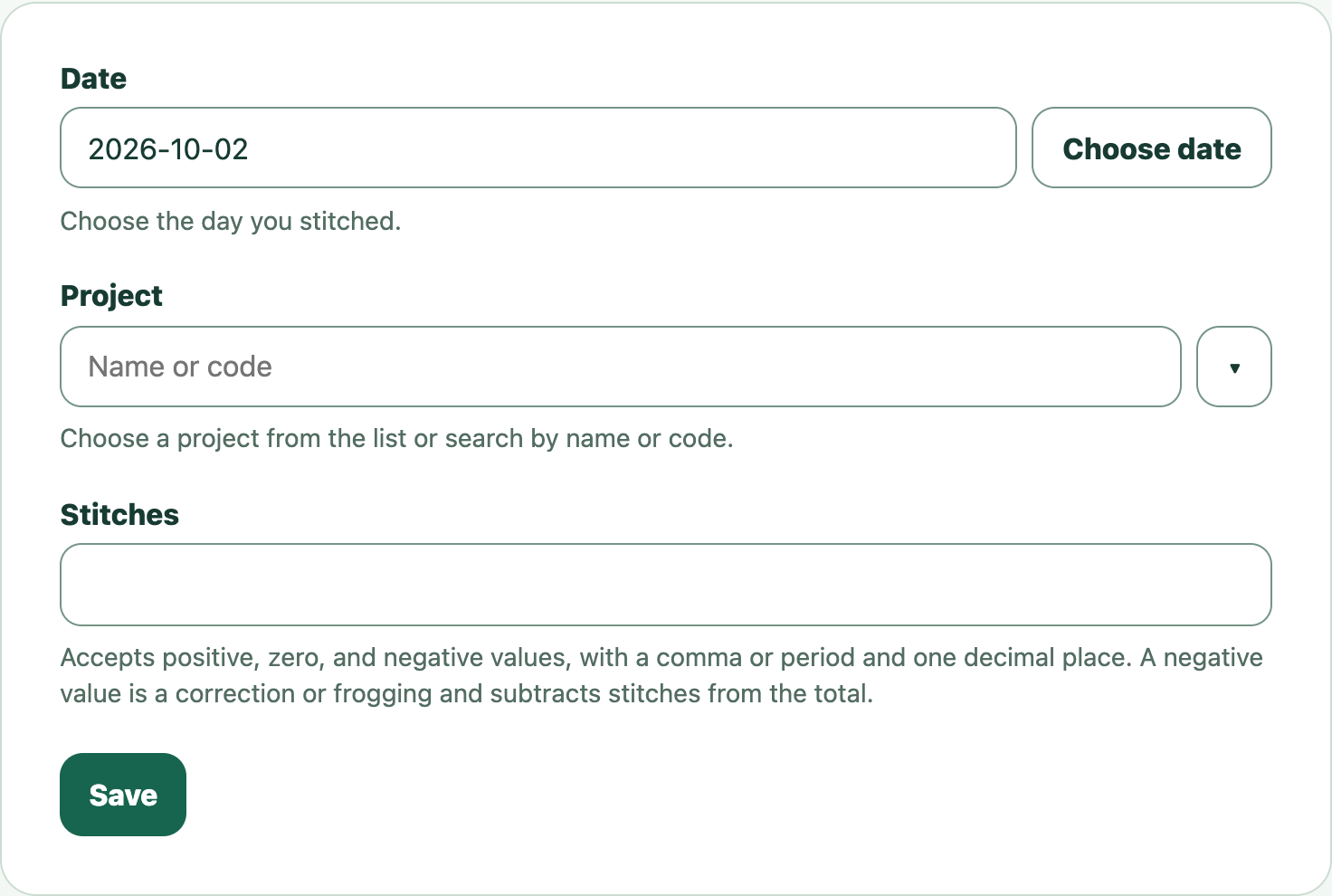 Real screen: Record your stitching